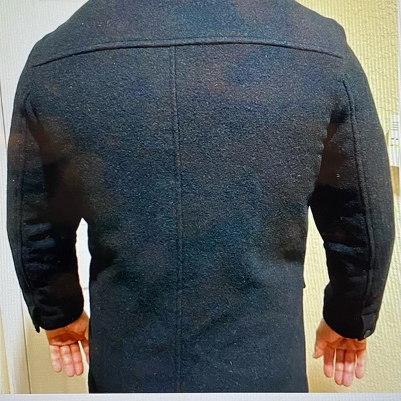 Men’s J Crew University Jacket Black 100% Wool Size Large - Picture 3 of 6